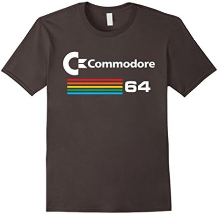 Men's Commodore 64 Retro Computer T shirt 2XL Asphalt