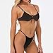 Leadmall Women Thong Two Piece Swimsuit – Ladies Sexy Spaghetti Strap Bikini Set – High Cut Bathing Suitthumb 1