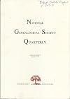 National Genealogical Society Quarterly, v. 82, no. 4