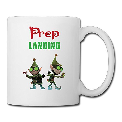 Cool Prep & Landing Ceramic Coffee Mug, Tea Cup | Best Gift For Men,
Women And Kids - 13.5 Oz, White