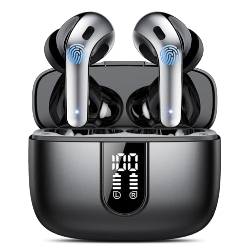 Bluetooth Kopfhörer, In Ear Kopfhörer Kabellos Bluetooth 5.3 mit 50H Tiefer Bass, 2026 Neue Kabellose Kopfhörer Noise Cancelling Earbuds mit 4 ENC Mic, IPX7 Wasserdicht Ohrhörer, USB-C