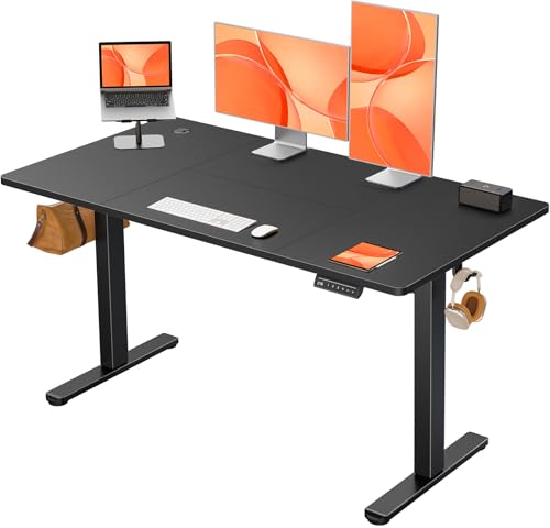 ErGear Höhenverstellbarer Schreibtisch 120x60cm 4-Speicher Geteilte Platte