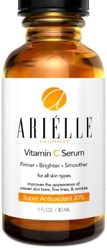 BEST Vitamin C Serum 20% By Arielle - Powerful Ingredients For Anti-Aging - Reduces Wrinkles And Sun Spots On Your Face - Better Than Eye Creams - Infused With Highest Grade Ascorbic Acid - Super Antioxidant - 100% SATISFACTION GUARANTEED - BUY NOW!