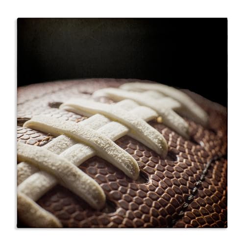 Stupell Industries Football Closeup On Black Canvas Wall Art, design by Kim All…