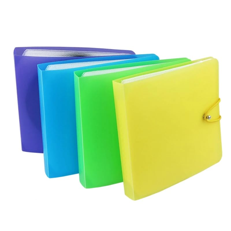 TECHNOZONIC DVD Storage Case, Portable CD Holder Case CD DVD Wallet Holder Organizer for Car Travel (Blue, 24 Capacity)