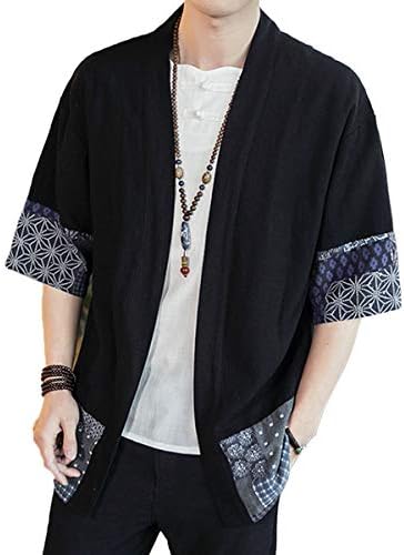 格安激安 メンズ 夏 カーディガン 半袖 ゆったり 開襟シャツ Tシャツ 和式パーカー