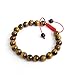 Ovalbuy 8mm Tiger Eye Beads Tibetan Buddhist Wrist Mala Bracelet for Meditation