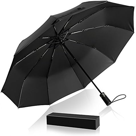 Automatic Travel Umbrella, Foldable Compact Lightweight with Windproof Function