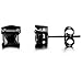 Jstyle Stainless Steel Black Stud Earrings for Men Women 20G Cubic Zirconia Black Earrings Studs for Sensitive Ears Hypoallergenic CZ Surgical Steel Earrings Pierced 3-8mm