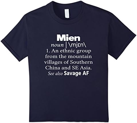 Kids Mien Definition Savage AF T-Shirt 6 Navy
