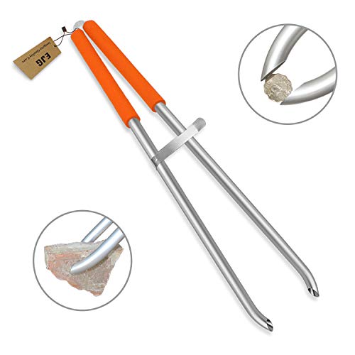 EJG 36" Plogging Stick, Lightweight Aluminium & Rustproof, Pick Up Stick, Trash Picker Grabber, Trash Tong, Reaching Assist Tool, Reacher, Litter Pick Up, Garden Nabber (Orange)