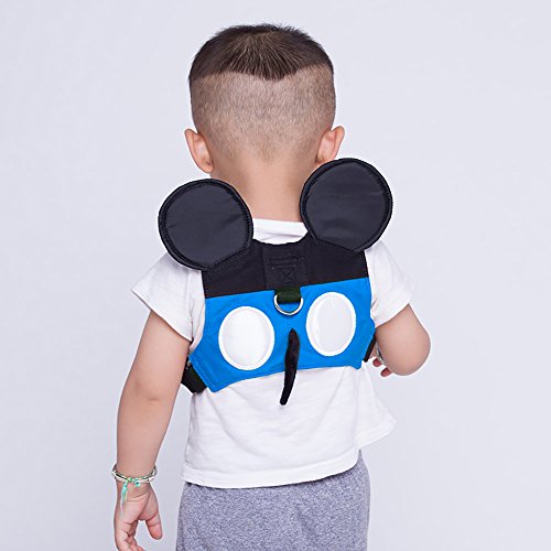 MPAYIXUNGS Baby Safety walking Harness-Child Toddler Anti-lost Belt Harness Reins Toddler Anti-lost Belt with Safety Leash Mini Strap for Boys and Girls (Blue) QE00-4