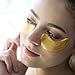 24k Gold Eye Mask + Bonus 24K gold face mask for Men and Women | 15 Pairs Included with Hyaluronic Acid for Dark Circles Around the Eye | Collagen Gold Dust Mask by Opalent