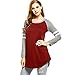 Goddessvan Plus Size Tops, Women Autumn Long Sleeve T-Shirt Sweatshirts Patchwork Blouse Tops