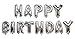 FECEDY® Silver Film Happy Birthday Balloons for Party Decoration