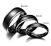 8mm Titanium Rings for Men Women Black Dome Two Tone Polish Wedding Band (8mm, sz 8.5)