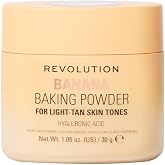 Revolution Beauty, Loose Baking Powder, Makeup Setting Powder, Long Lasting Coverage, Mattifies & Reduces Shine, Banana, 1.12