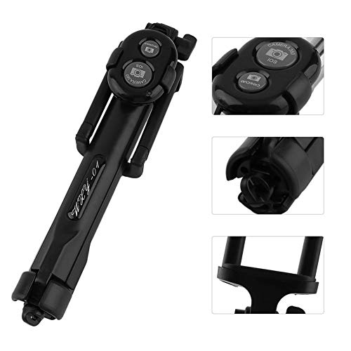 Selfie Stick Monopod Tripod, Stainless Steel 4 in 1 Wireless Remote Shutter+Handheld Cellphone Selfie Stick Monopod+Tripod+Holder for IOS Android SmartPhone - Thumbnail 6