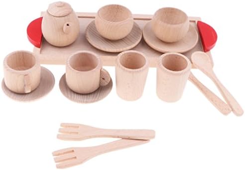 natural wooden tea set
