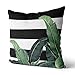 KJONG Set of 2 Banana Leaf Tropical Stripe Bag Martinique Zippered Pillow Cover,Square Decorative Throw Pillow Case Fashion Style Cushion Covers 18 x 18 Inch,2 Sides Print