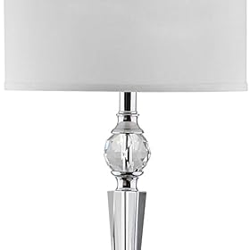 SAFAVIEH Lighting Collection Savannah Clear Crystal/ Chrome 60-inch Living Room Bedroom Home Office Standing Floor Lamp… 419cnH0paSL