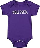 Fayfaire Baptism Gifts for Boys | Christening Outfit, Baby Dedication & Baptism Gifts for Baby Girls | Boutique Quality Purple Blessed NB-12M Onesie