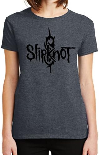 Womens Slipknot Rock Band Graphic Tshirt, Dark Heather, Large