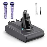Dyson V6 Replacement Battery Upgraded 3500mAh 21.6V for Dyson V6 595 650 770 880 DC58 DC59 DC61 DC62 Handheld Vacuum+2Pcs Filters