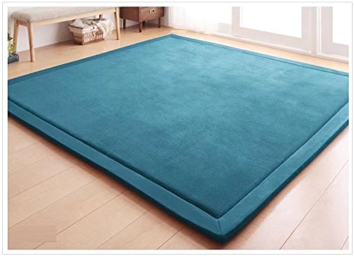 Stylish Coral Velvet Mat, V-mix Handmade weaving Plush Foam Play Crawling mat for Baby, Toddler, and Children Play Mat, Yoga Mat, Exercise Mat-Cushy- Soft & Thick Hypoallergenic, Non-toxic, Reversible