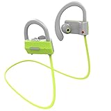 Anlo Bluetooth Headphones Wireless In Ear Earbuds V4.1 Stereo Noise Isolating Sports Sweatproof Headset with Mic, Premium Bass Sound - Green