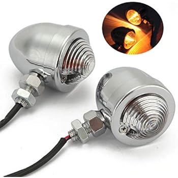INNOGLOW Motorcycle Turn Signal Lights 2pcs Bullet Front Rear Turn Signals Indicator Blinkers Amber Lights Fits for Harley Honda Yamaha Suzuki Kawasaki