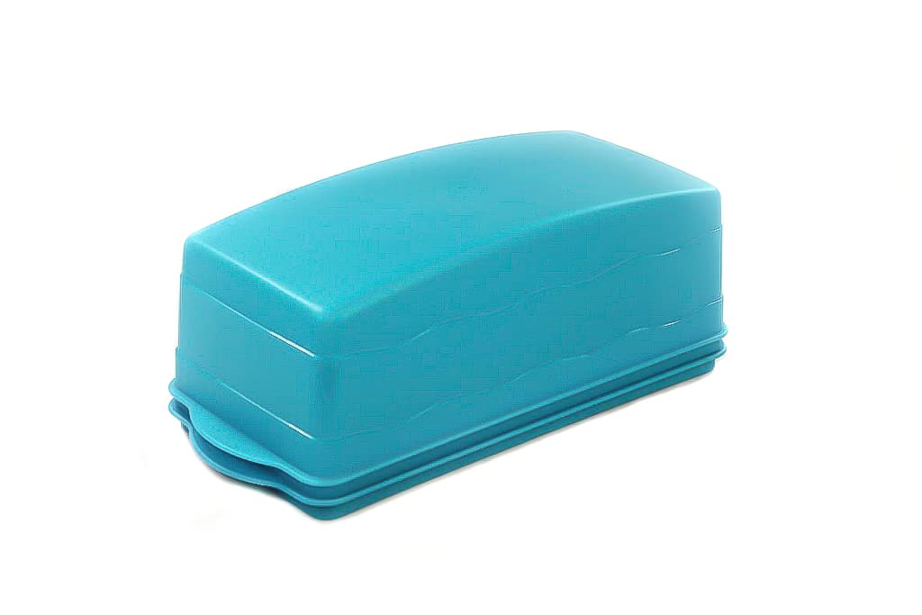 Tupperware Expressions Cake Taker rectangle dark turquoise 34461