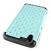HTC Desire EYE Diamond Armor Phone Case (Teal / Black) | CoverON (Aurora) Shockproof Hybrid Crystal Bling Series | Protective Jewel Studded Dual Layer Cover for HTC Desire EYE