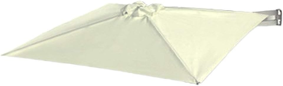 Parasols Patio Wall Mount Umbrella 210 X 210 Cm – Square With Wall-Mounted Tilting Sunshade, Aluminium (Color : Off-White)