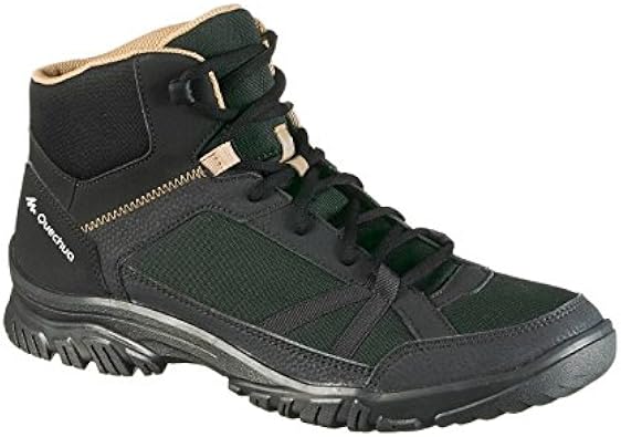 Quechua Nh100 Mid Men S Hiking Boots Black Eu 39 Buy Online At Low Prices In India Amazon In