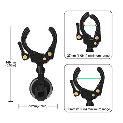 ESSLNB Universal Cell Phone Adapter Mount Spotting Scope Cell Phone Adapter for Telescope Sucker Mobile Device Holder 180°Angle Or Length Adjustment for Binoculars Monocular