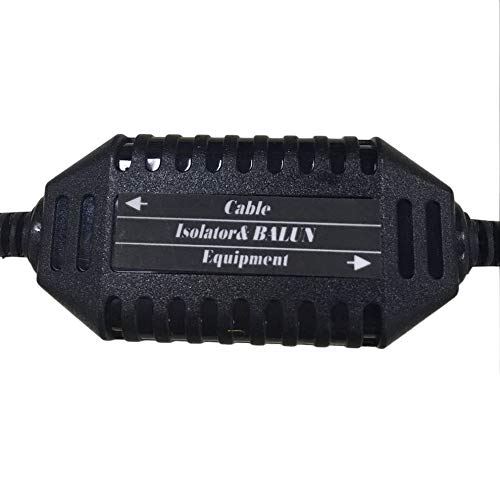 Coaxial Video Ground Loop Isolator, Black Built in TVS for Surge Protection CCTV Balun Ground Loop Isolator Coaxial BNC Male to Female for Audio Video BZX-GB001
