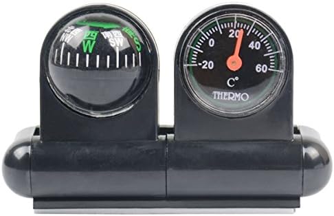 X XINDELL Car Compass -Xindell Car Compass Thermometer 2 in 1 Compass Ball with Digital Centigrade Thermometer Stick Dashboard