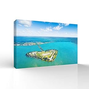 for Living Room Bedroom Home Artwork Paintings Heart Shaped Island