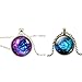 Miraclekoo 40 Pcs Silver Round Pendant Trays with Glass Cabochons 25 mm Blanks Bezel Trays Set for Photo Pendant Resin Craft Jewelry Making