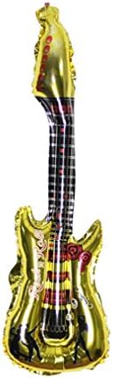 Guitar Foil Balloons Classic Baby Toys Party Wedding Birthday Home Decor (Yellow)