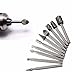 10pcs 1/8 Inch High Speed Rotary File Burrs Bit Set Wood Carving Rasps for Dremel Handmade DIY Carving Electric Grinding Polishing Carved Milling Cutter Head