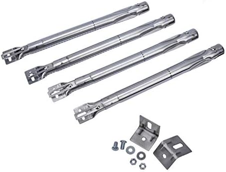 MaxRed 42204 (4-Pack) Universal Length Adjustable 14" to 19" Patented Stainless Steel Tube Burner Replacement for BBQ Gas Grill, Oven, Cooker, Stove