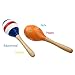 TinkSky Egg Shaker Kids Wooden Maracas Rattle Shakers Musical Educational Toys-2 Pcs (Random Color Pattern)