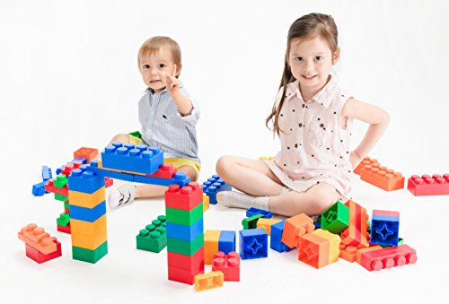 image for UNiPLAY Soft Building Blocks - Mix Plus Series (34pcs). Educational an