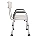 OMECAL Upgraded 450LBS Medical Shower Bench, Bath Lift Chair with Seat, Handicap Stool Transfer Seat, Heavy Duty Adjustable 7 Height,No Tools Assembly No-Slip, SPA Bathroom Bathtub (with Back)