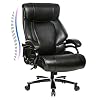 KBEST High Back Big & Tall 400lb Office Chair – Heavy Duty Metal Base, Adjustable Built-in Lumbar Support and Tilt Angle…
