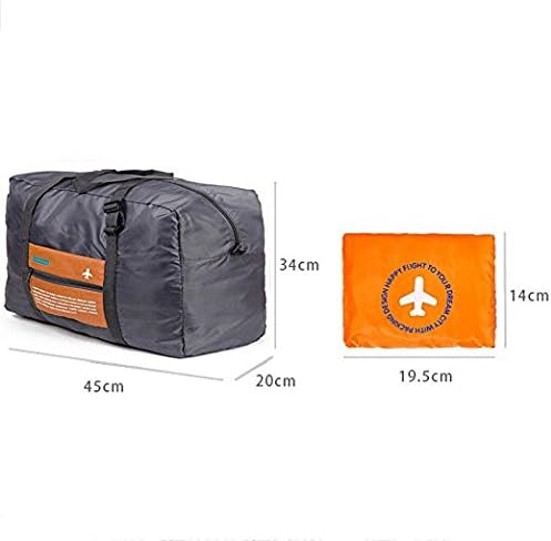 Foldable Travel Bag Luggage for Sports Gym Bag Large Nylon Duffle Bag for Men, Women 32 Liter (Orange) - Image 3