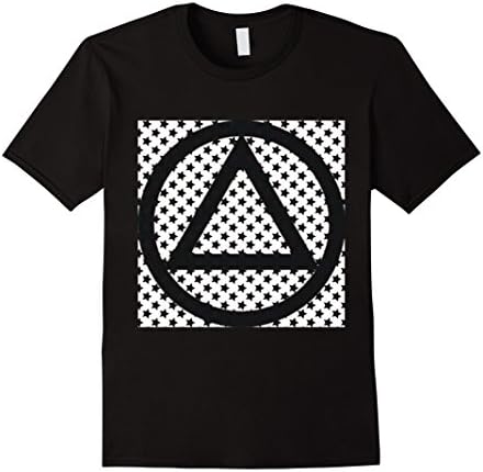 Mens Starry AA Symbol Alcoholics Anonymous Large Black