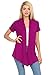 Pastel by Vivienne Women's Short Sleeve Open Front Vest